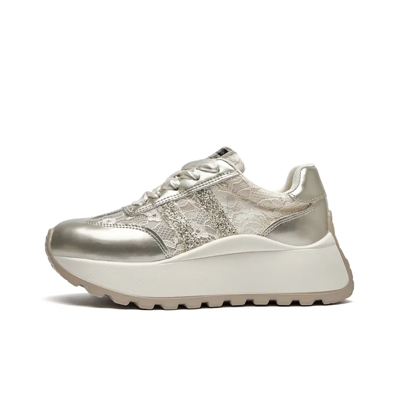 La Chapelle Slip Resistant And Breathable Low Top Chunky Sneakers Women's-10