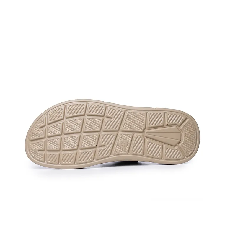 LAORENTOU Beach Sandals Men Gray White/Yellow White-3