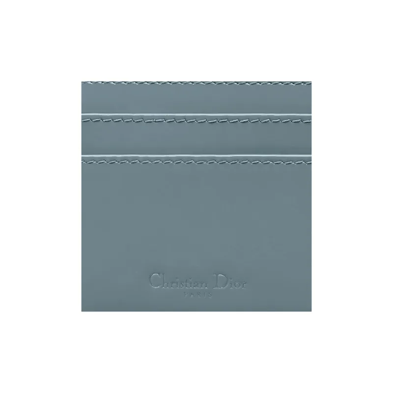 DIOR Lady Dior Cow Leather Card Holder Unisex Cloud Blue-4