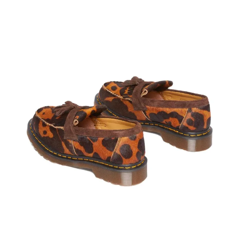 Dr.Martens Adrian Made In England Hair On Tassel Loafers 'Ocelot Dark Brown'-3