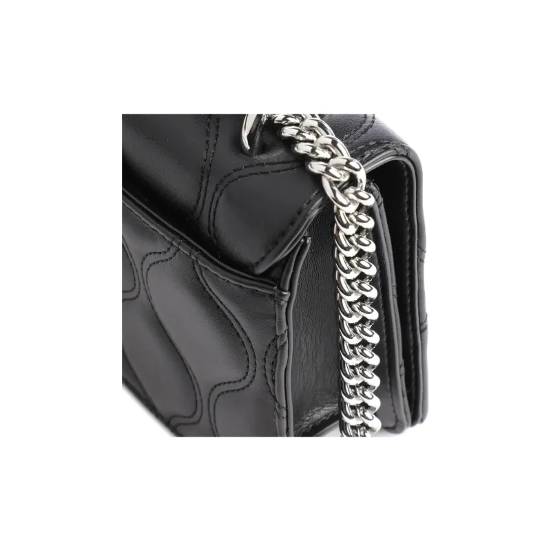 VERSACE JEANS COUTURE Polyurethane Shoulder Bag, Crossbody Bag Regular Women's Black-4