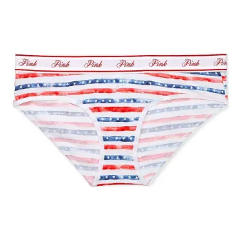 Victoria's Secret PINK LOGO COTTON HIPHUGGER PANTY / OWFSP Underpants Women's 1 Pack Multicolor