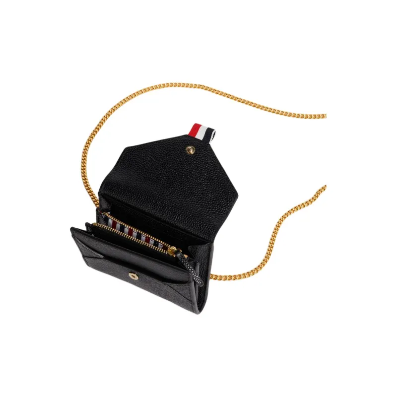THOM BROWNE· Leather Coin Purse Women's Black-4