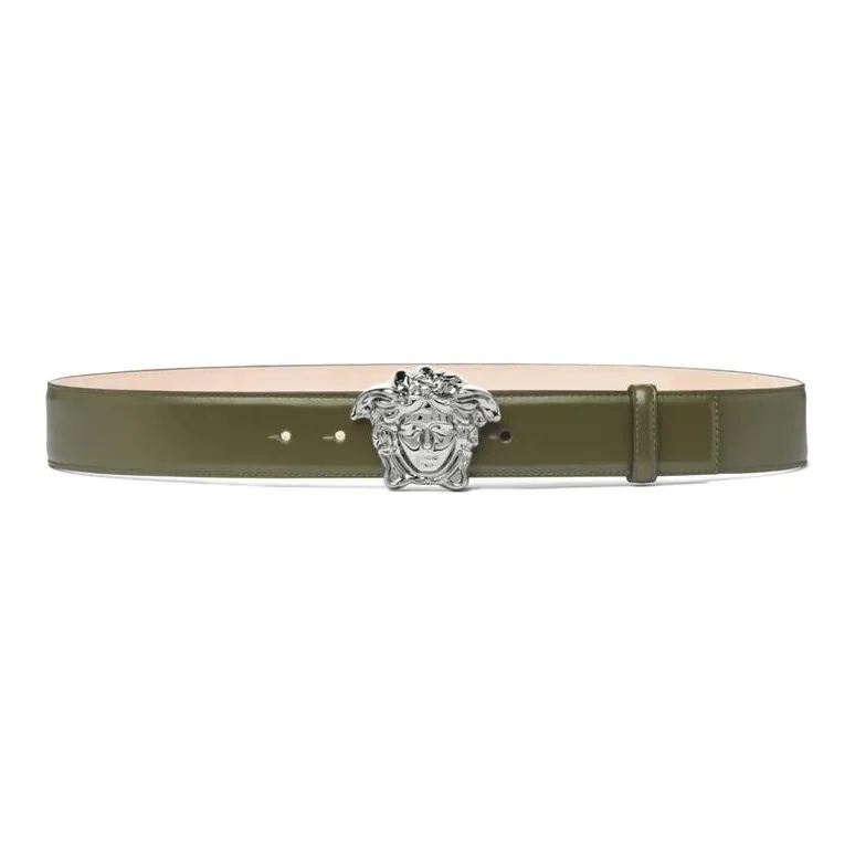 VERSACE La Medusa Leather Belt-0