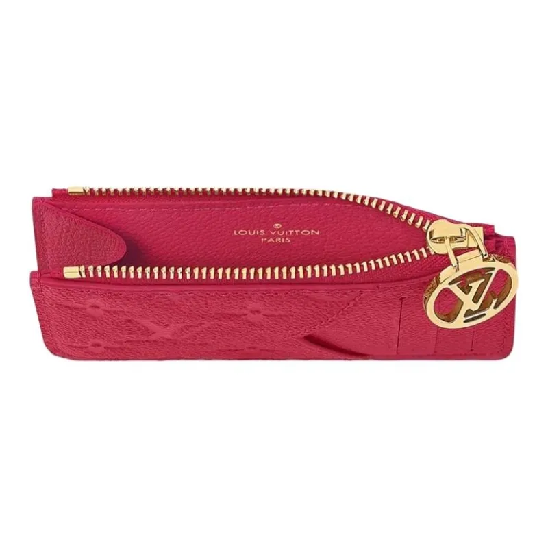 LOUIS VUITTON Romy Leather Card Holder Women's Red-2