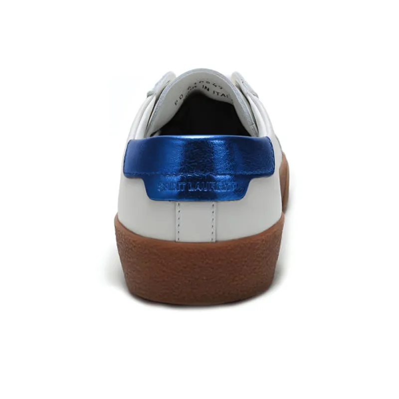 SAINT LAURENT Low Top Stylish Skateboarding Shoes Women's White Red-3