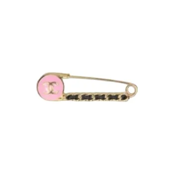 CHANEL Brooches Women's Pink/Gold