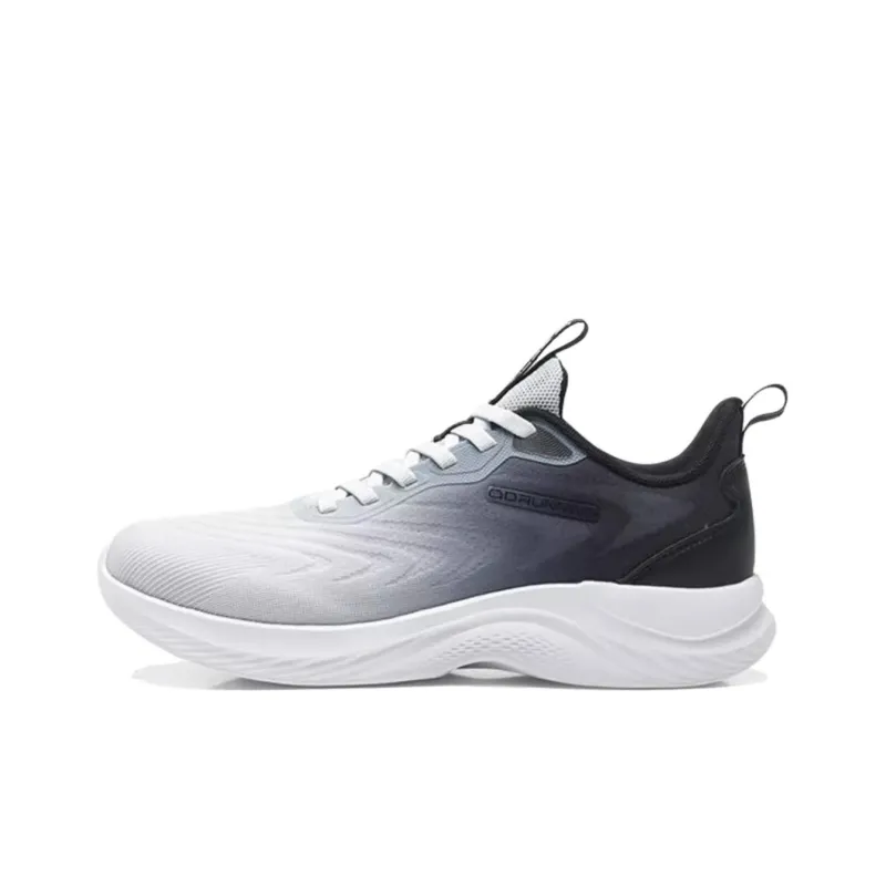 QIAODAN Anti Slip Wear Resistant Low Top Casual Running Shoes Men's Gray Black-0