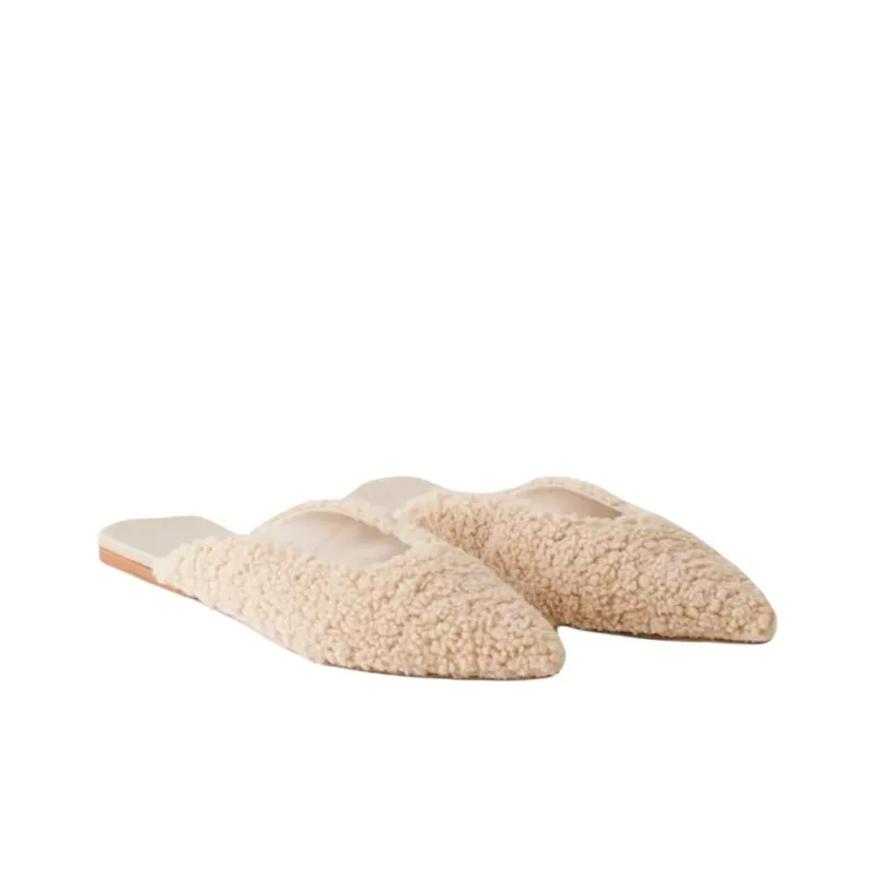 TIBI Wrap-toe Slippers Women's Beige-2