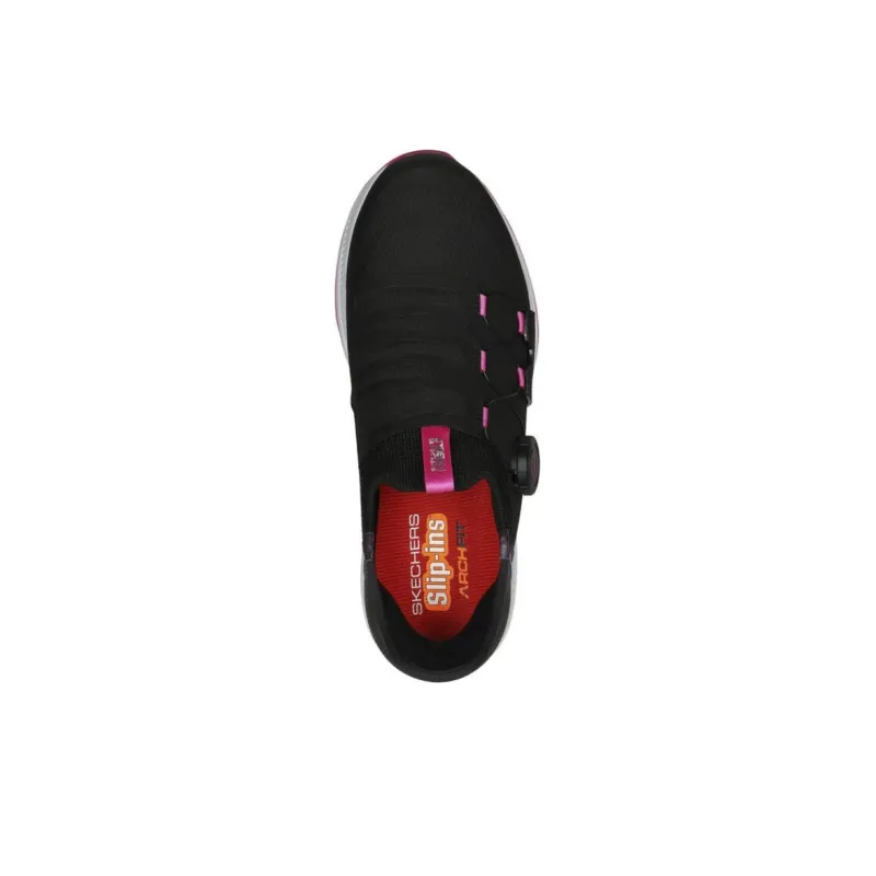 Skechers Slip Ins Slip Resistant, Abrasion Resistant, Waterproof Low Top Golf Shoes Women's Black Purple-3