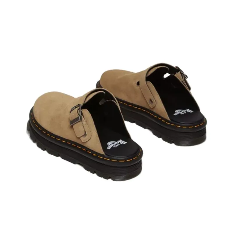 Dr. Martens Zebzag Suede Slingback Platform Mule Savannah Tan-4