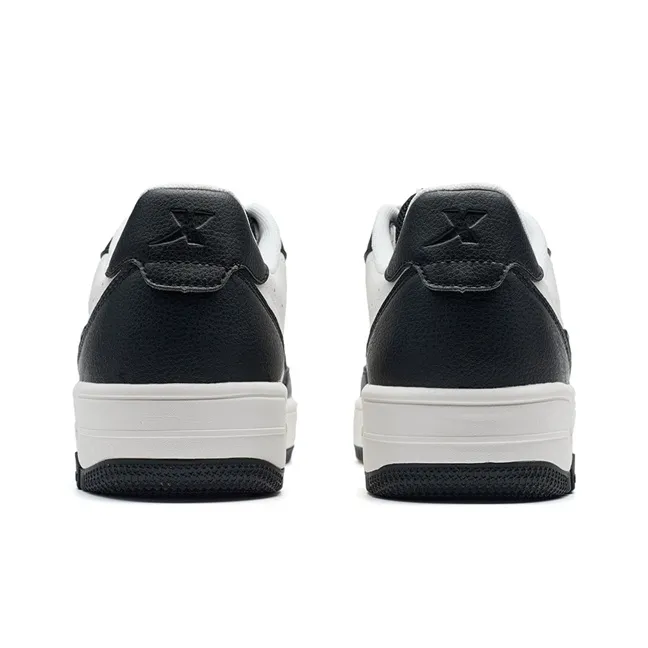 XTEP Off White 3.0 Lightweight Coverage Low Top Skateboard Shoes Men's Black White-3