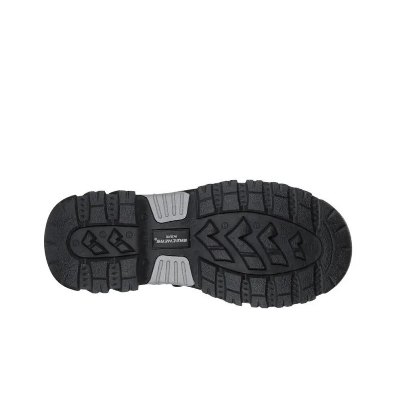 Skechers Work Ankle Boots Men's Black Gray Color-4