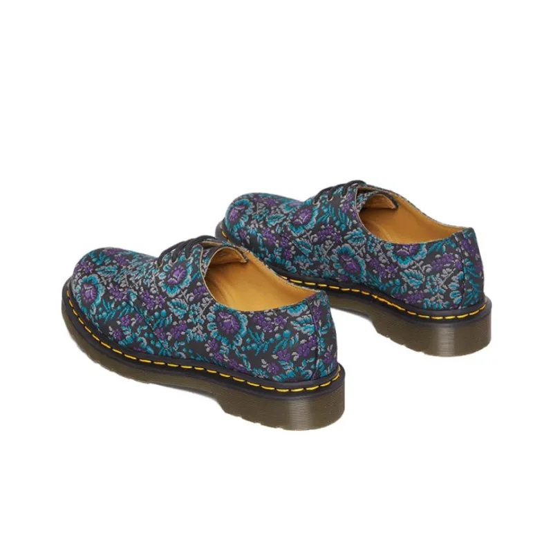 Dr.Martens 1461 Floral Jacquard Oxord Shoes 'Black Purple' Women's-3