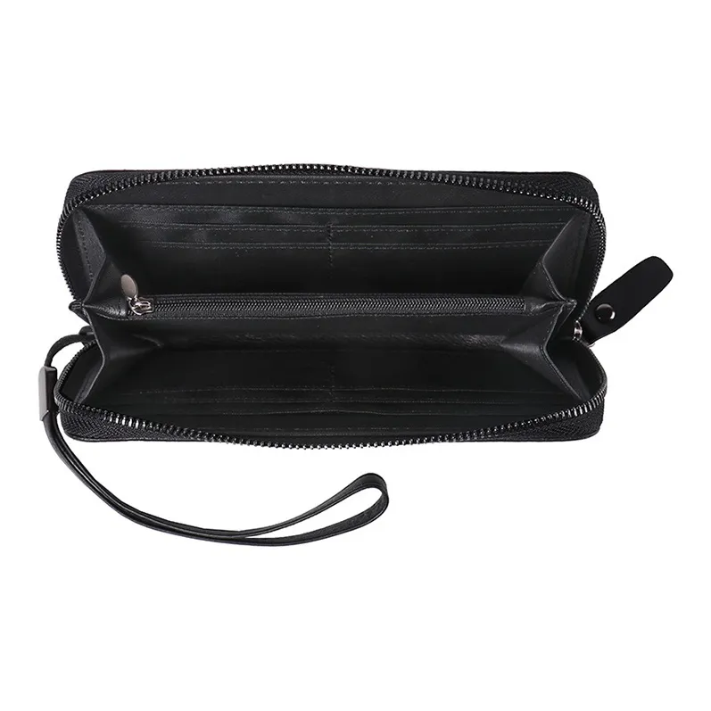 DOSRFINI Cow Leather Wallet Small Size Men's Black-4