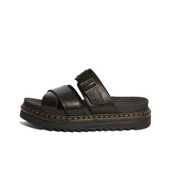 Dr.Martens Ryker Leather Slide Buckle Sandals 'Black'