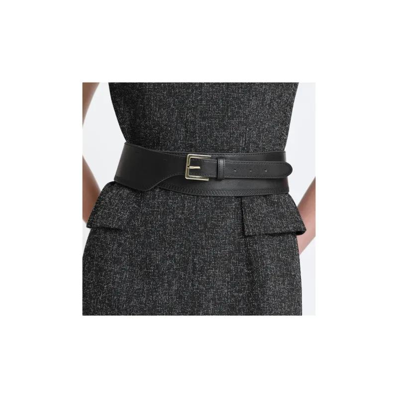 LIZZY Shawl Cape Short Sleeved Dress Women's Black-1