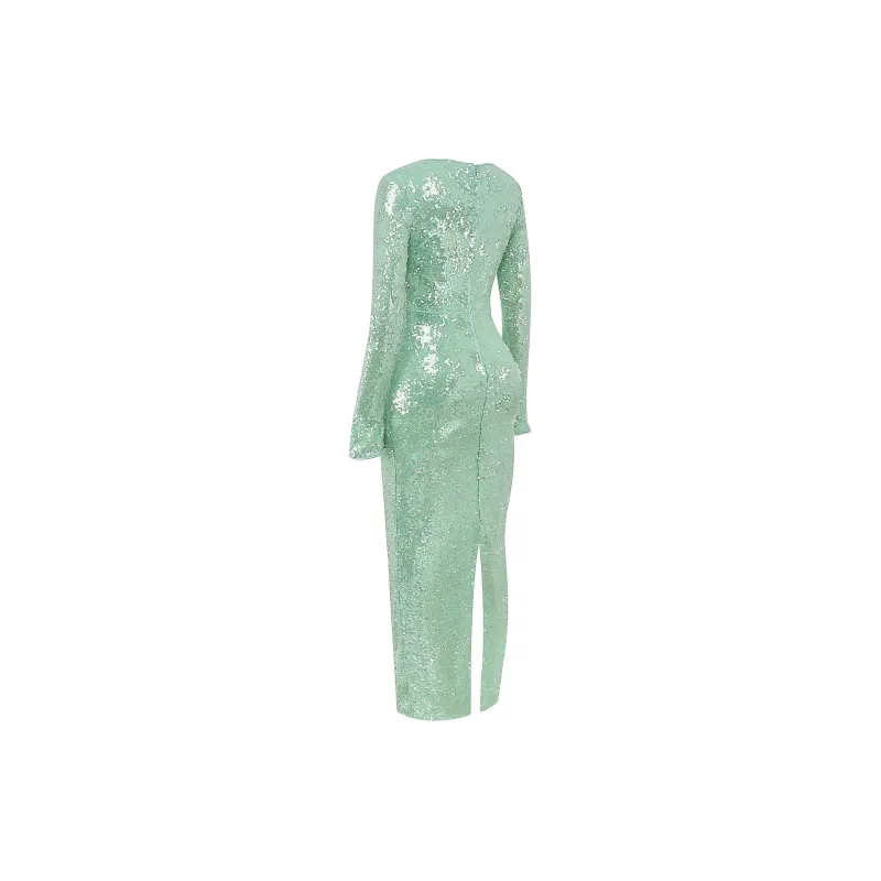 HOUSE OF CB TITANIA Long Sleeved Dress Women's SEAFOAM/Seafoam Green-2