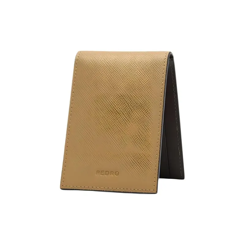 PEDRO Saffiano Leather Wallet Unisex Cognac-2