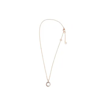BVLGARI 2010s 18K Rose Gold Onyx And Diamond Necklace