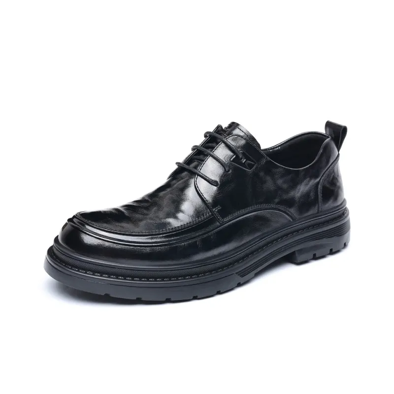 Mulinsen Dress Shoes Men Low Top Black-0