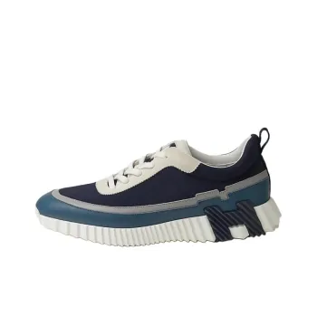 HERMES Bouncing Low Top Casual Shoes Men's Blue