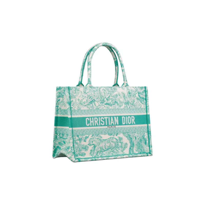 DIOR BookToteDIORIVIERA Embroidery Totes Handbags Medium Size Women's Mint Green-1