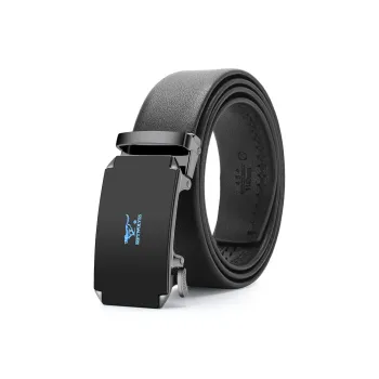 SEPTWOLVES Automatic High End Business Suspenders Leather Belts Men's 3.5cm