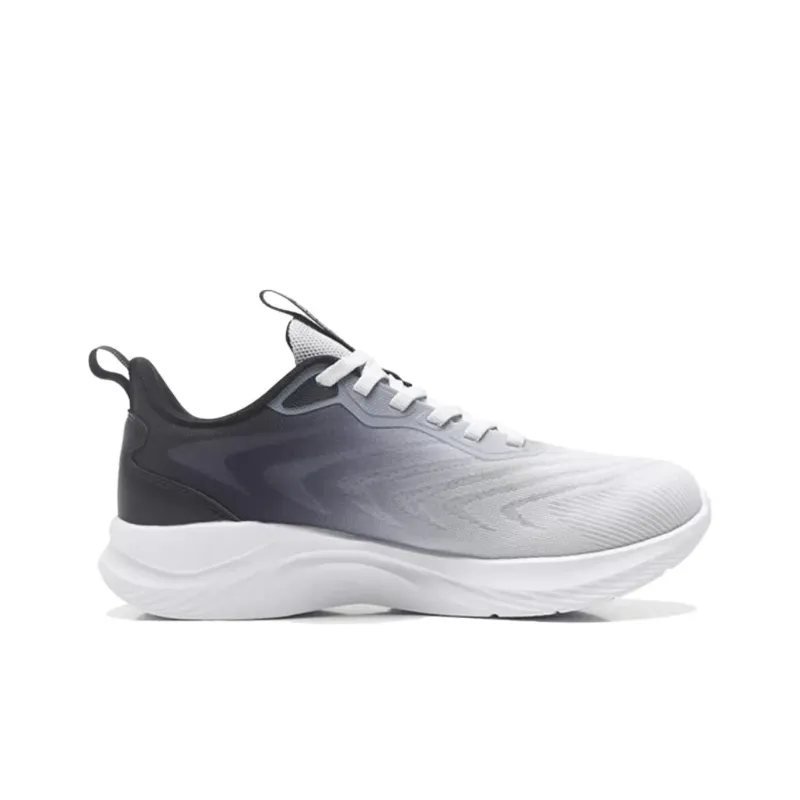 QIAODAN Anti Slip Wear Resistant Low Top Casual Running Shoes Men's Gray Black-1