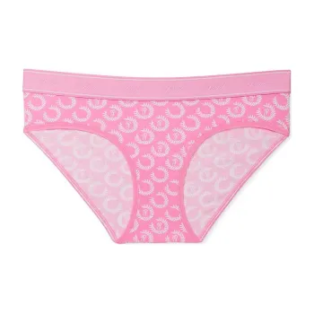 Victoria's Secret PINK LOGO COTTON HIPHUGGER PANTY / FPLP Underpants Women's 1 Pack Pink