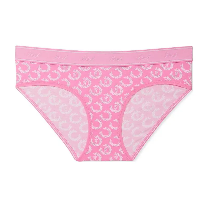 Victoria's Secret PINK LOGO COTTON HIPHUGGER PANTY / FPLP Underpants Women's 1 Pack Pink-0