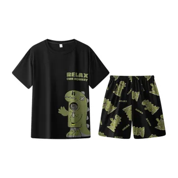 Lan Miao Pajama Set Men's Black
