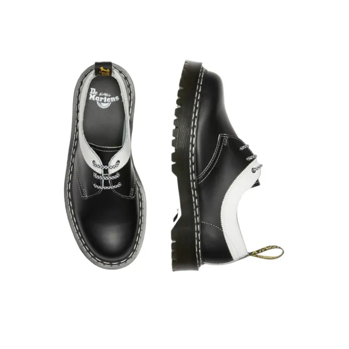 Dr. Martens 1461Bex Smooth Contrast Leather Oxford Shoes 'Black White'-3