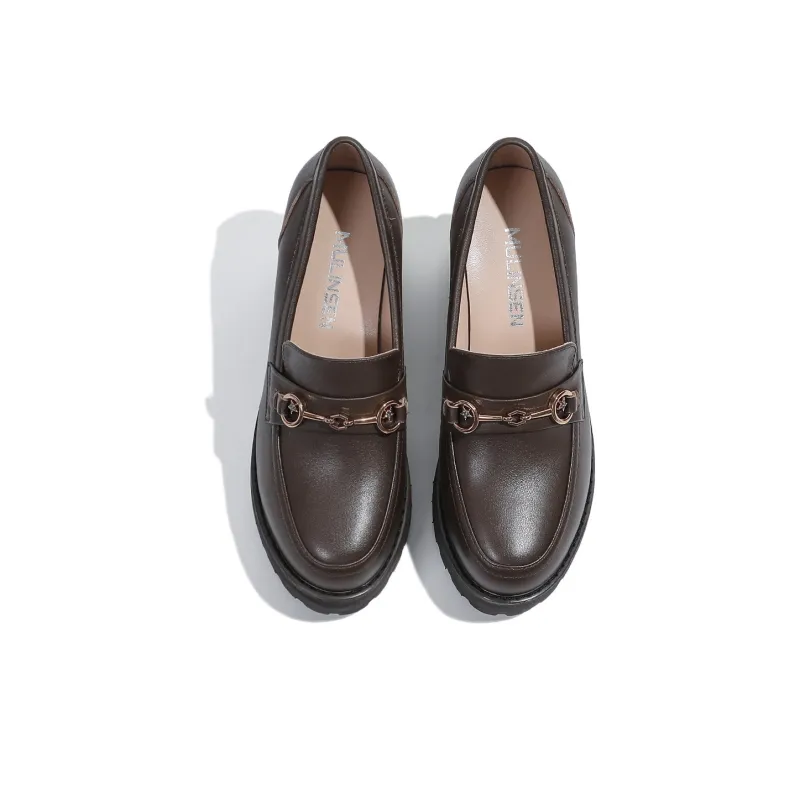 Mulinsen Loafers 8cm Women's Khaki-3