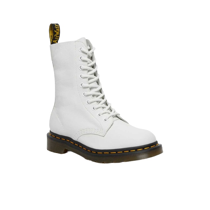 Dr.Martens 1490 Virginia Leather High Boots White Women s POIZON