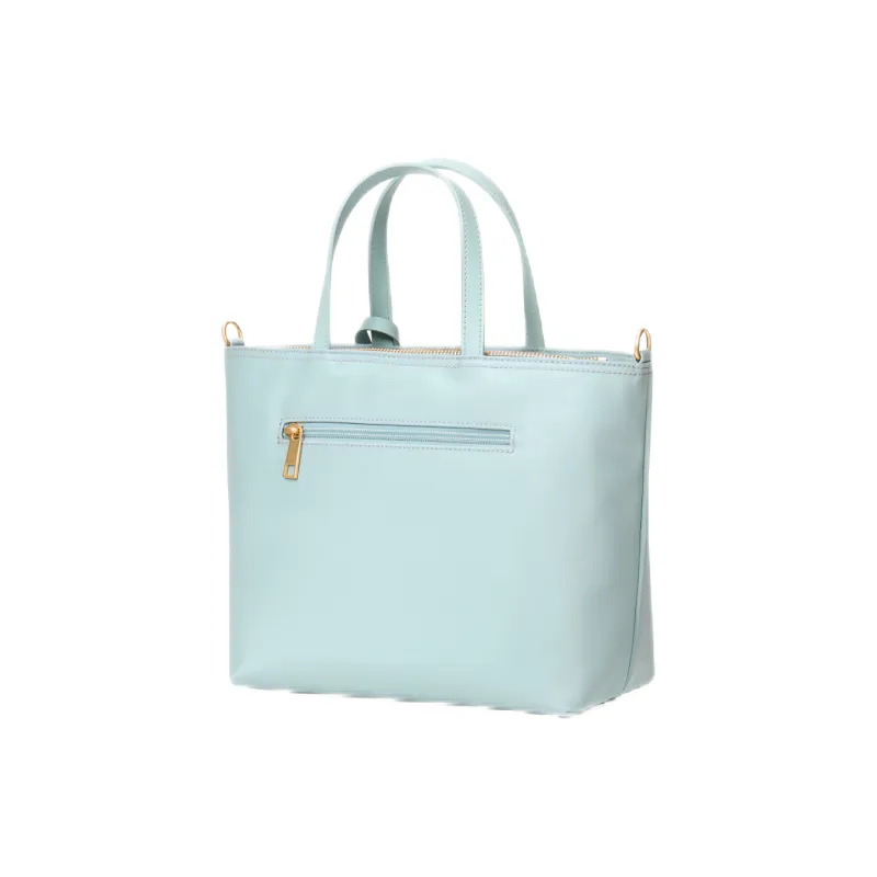 HAZZYS Fabric Tote Bag Shopping Bag Handbag Medium Size Women's Solid Color-8