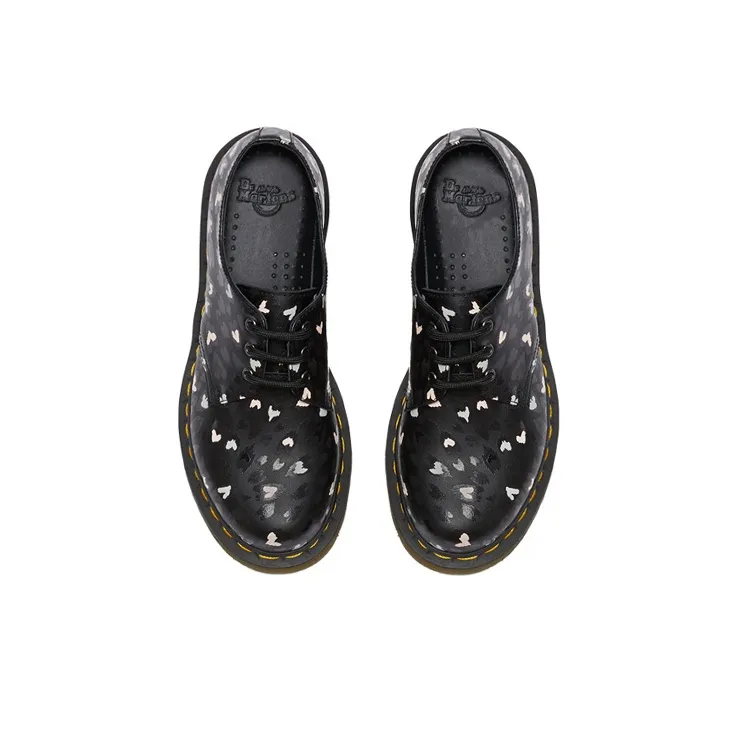 Dr.Martens 1461 Leather Heart Printed 'Black' Women's-2
