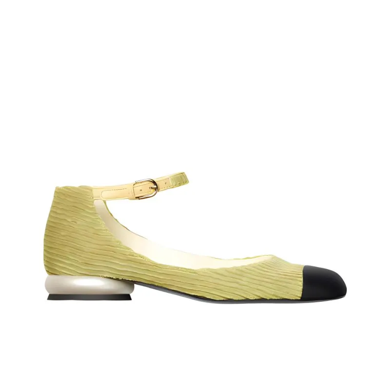 CHANEL Flat Shoes Women's Light Green-1