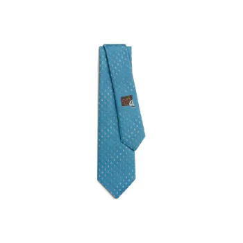 HERMES Mulberry Silk Silk Ties Men's Blue