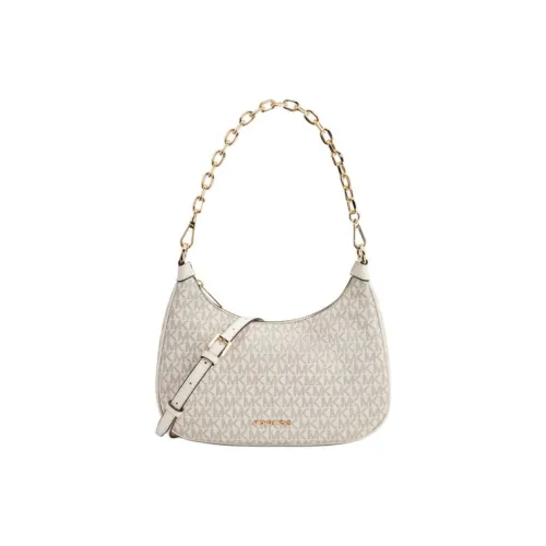 MICHAEL KORS Coated Canvas Handbag Shoulder Bag Women's White & Brown