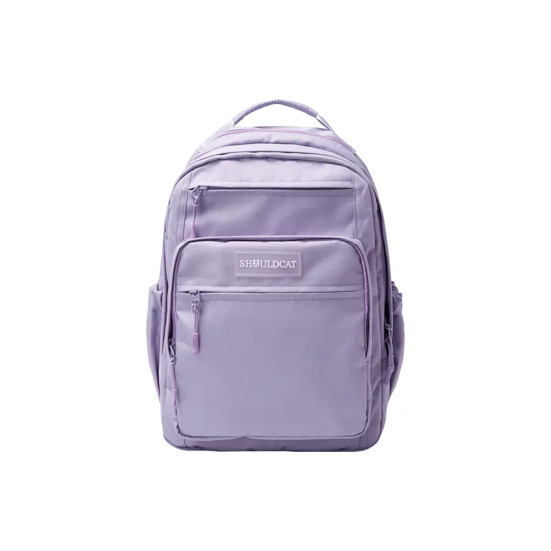 Shouldcat Backpack Polyester Regular Unisex Black/Gray/Gray & Pink/Khaki/Ecru/Purple-10