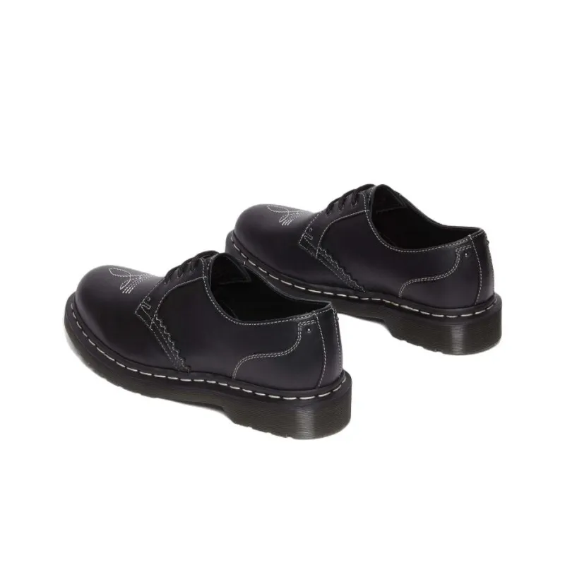 Dr. Martens Contrast stitching Leather Derby Shoes Women's-3