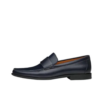 HERMES Duke Loafers Men's Marine Blue