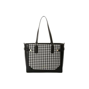 SAMANTHA THAVASA Cotton Synthetic Leather And Polyester Blend Handbag Women's Black