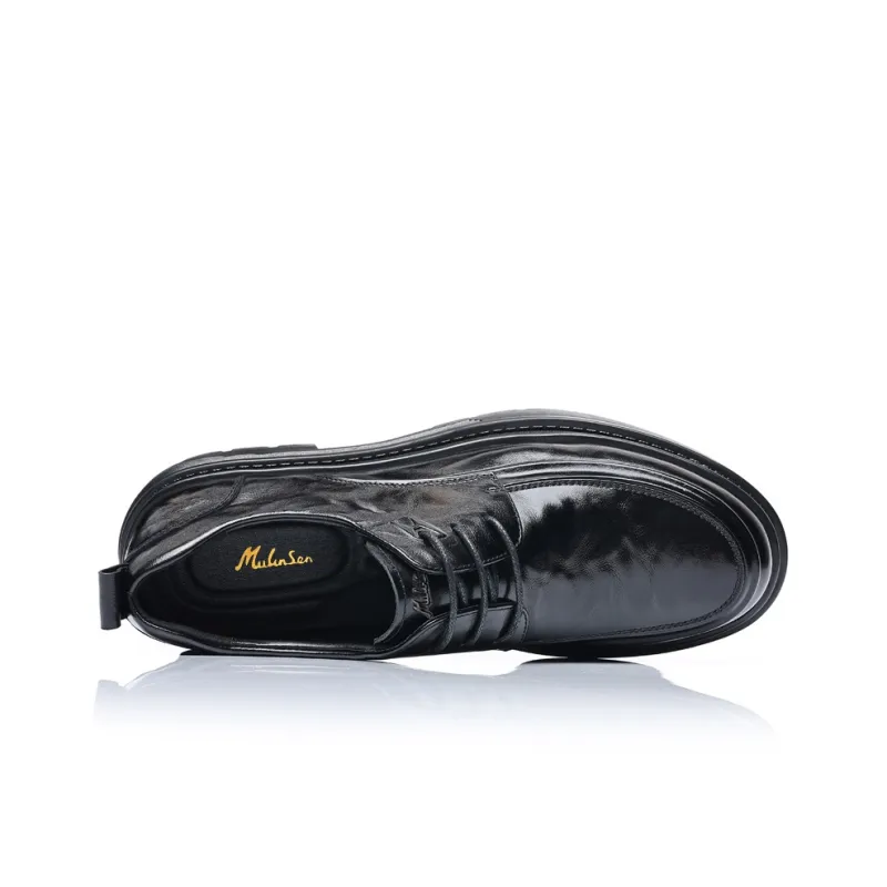 Mulinsen Dress Shoes Men Low Top Black-2