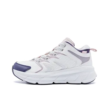 QIAODAN Wear resistant And Lightweight High Top Running Shoes Women's White Purple