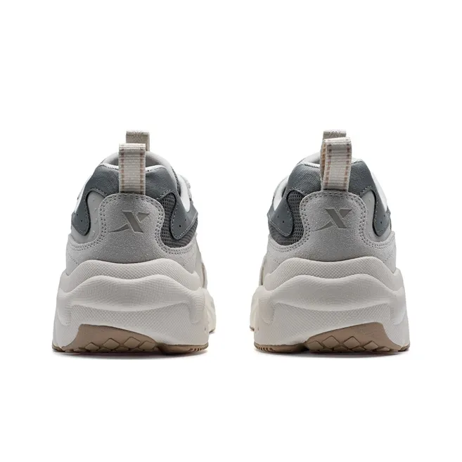 XTEP Surfing 2.0 Lightweight Coverage Low Top Casual Shoes Men's Light Heather Gray/Smoke Gray-2