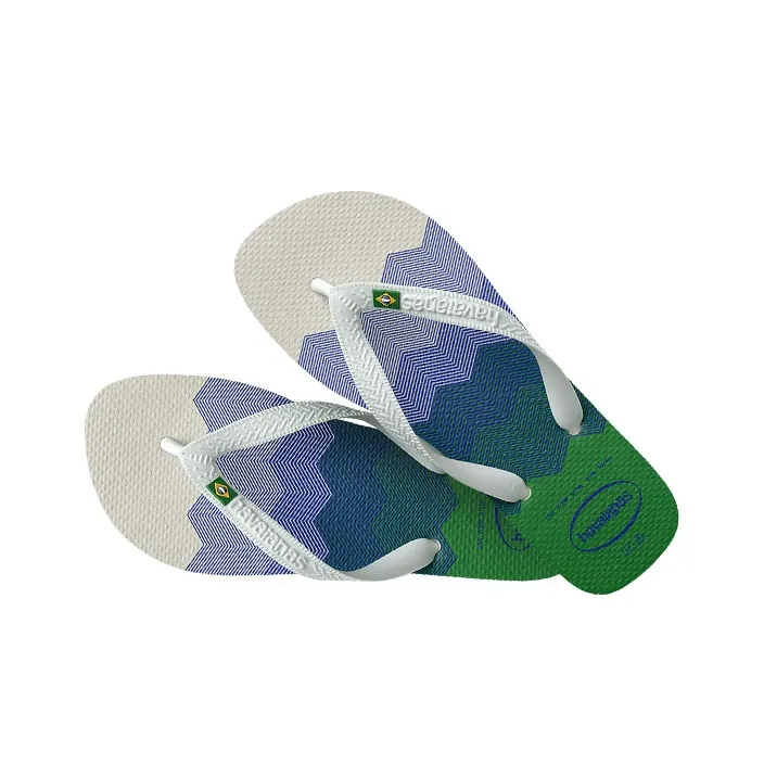 Havaianas Rubber Sole Abrasion Resistant Slip Resistant Quick Drying Flip Flops Unisex Emerald Green-3