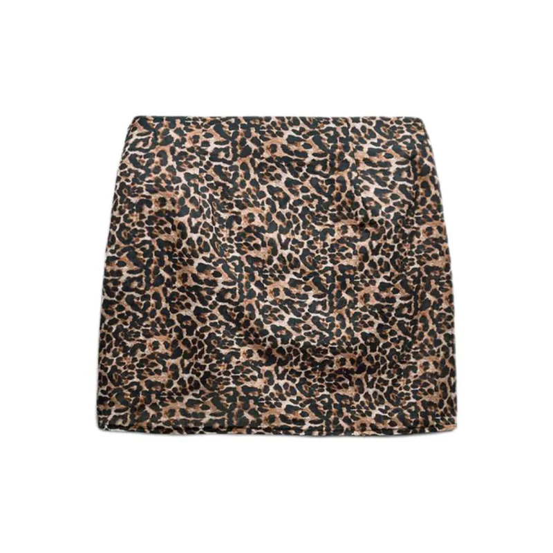 ZARA Casual Short Skirts Women's Leopard Print-1