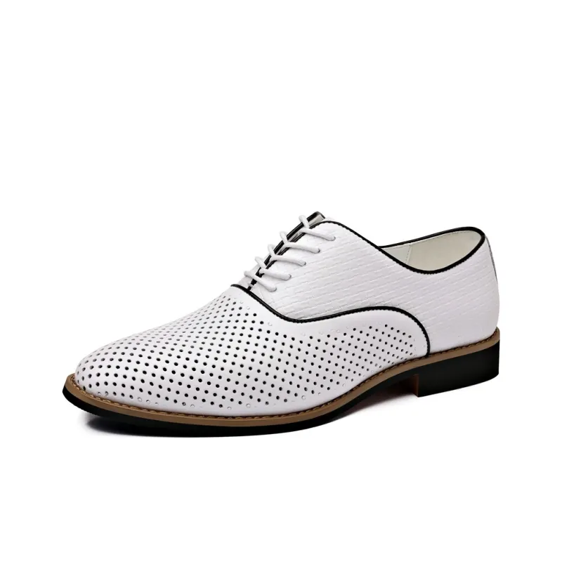 Romon Dress Shoes Men Low Top White/Black-1